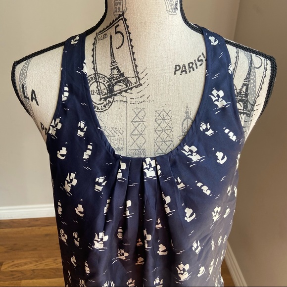 Club Monaco 100% Silk racerback tank top s - Picture 2 of 10